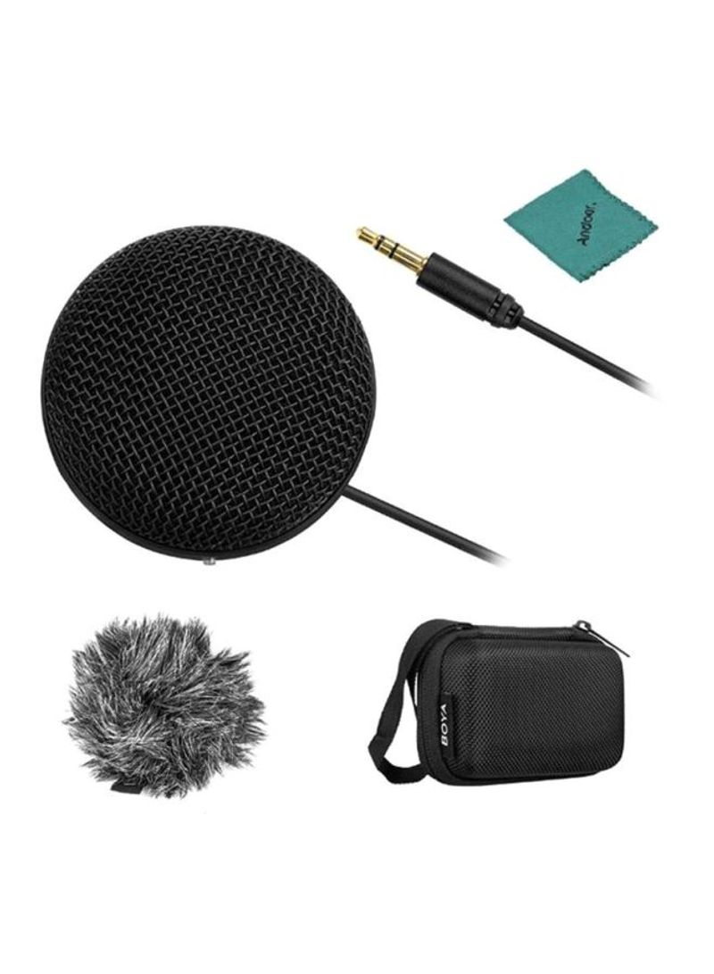 Stereo Mini Condenser Microphone Kit 5x2.1centimeter Black/grey/Green