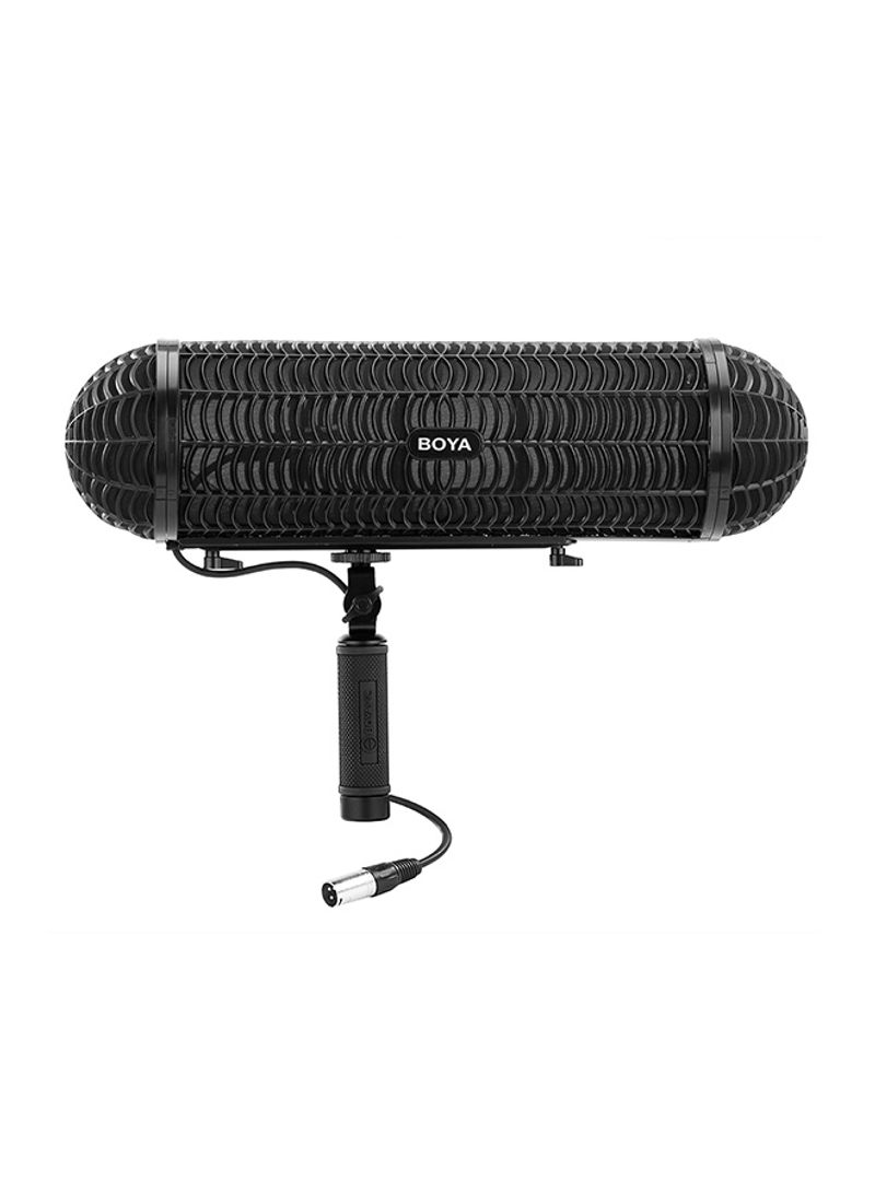 Microphone Blimp Windshield Suspension Mount Holder With XLR Cable Black