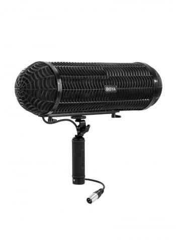 Microphone Blimp Windshield Suspension Mount Holder With XLR Cable Black
