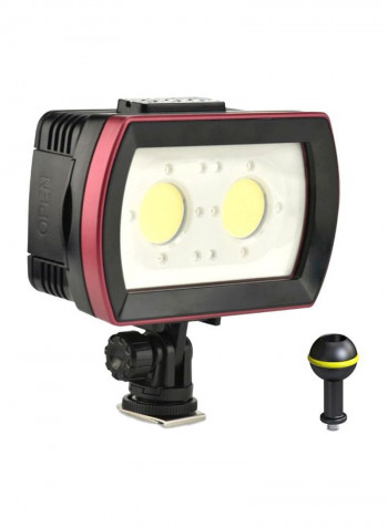2-LED Underwater Photography Light 12.44x5.6x8.6centimeter Black/Red/White