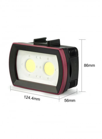 2-LED Underwater Photography Light 12.44x5.6x8.6centimeter Black/Red/White
