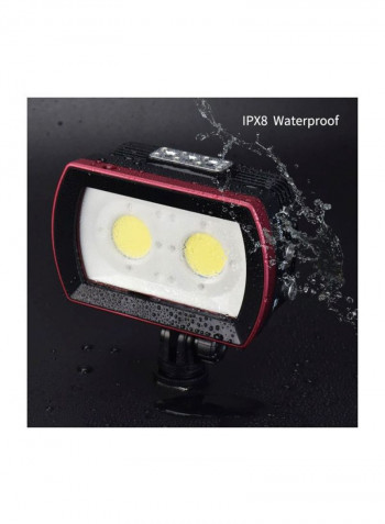 2-LED Underwater Photography Light 12.44x5.6x8.6centimeter Black/Red/White