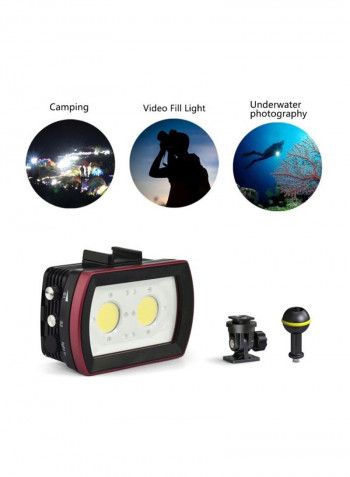2-LED Underwater Photography Light 12.44x5.6x8.6centimeter Black/Red/White
