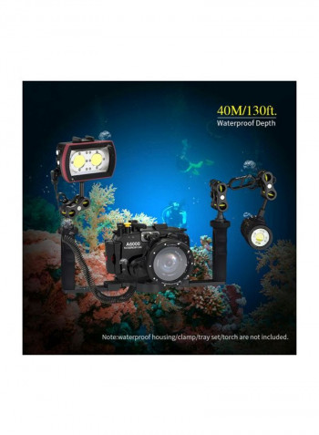 2-LED Underwater Photography Light 12.44x5.6x8.6centimeter Black/Red/White