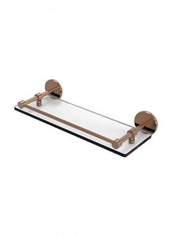 Wall Mounted Bathroom Shelf Gold/Clear 16inch