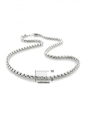 925 Sterling Silver Square Box Chain Necklace