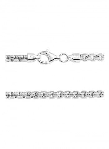 925 Sterling Silver Square Box Chain Necklace