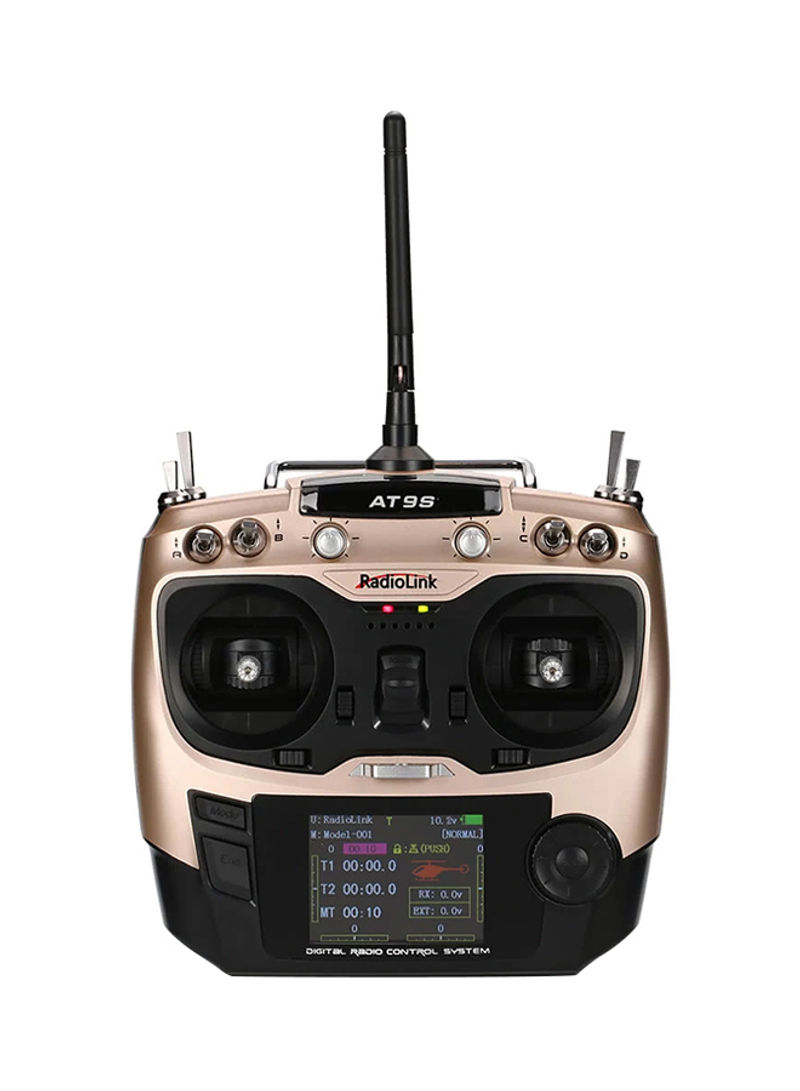 AT9S 2.4GHz 10CH Remote Control System Transmitter Mode2 & R9DS 10CH Receiver 30x19x6centimeter