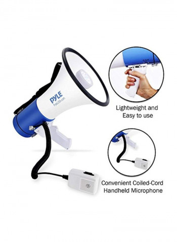 Portable Handheld Megaphone Speaker PMP51LT White/Blue/Black