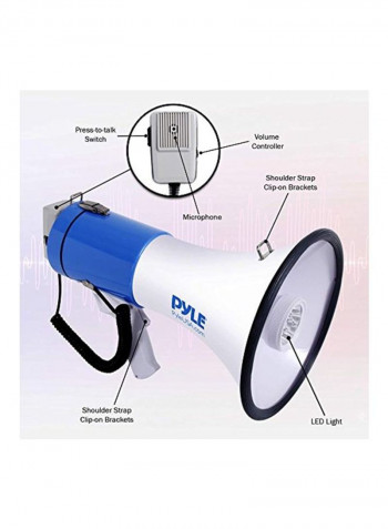 Portable Handheld Megaphone Speaker PMP51LT White/Blue/Black