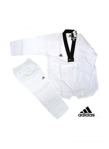ADI-FIGHTER Taekwondo Uniform - White/Black, 180cm 180cm