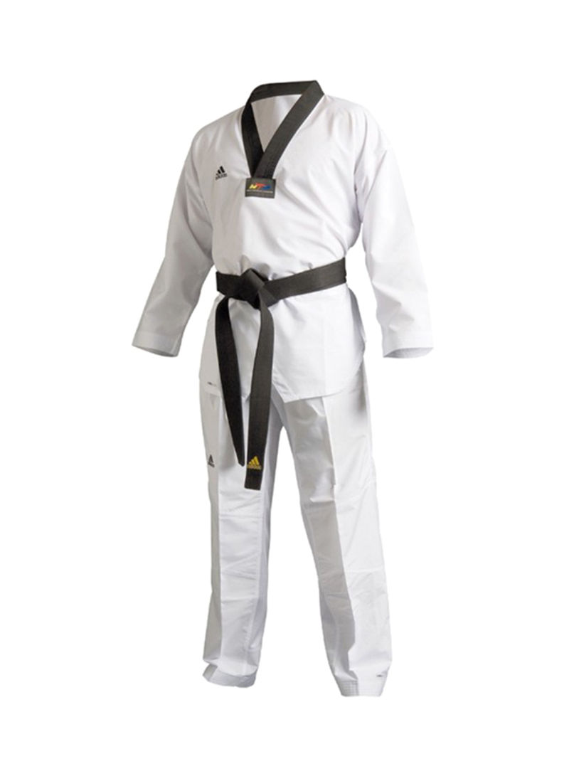 ADI-FIGHTER Taekwondo Uniform - White/Black, 200cm 200cm