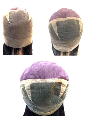 Full Lace Human Hair Wig Black 16inch