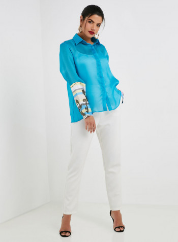 Organza Shirt Blue