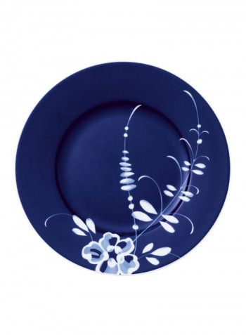 6-Piece Old Luxembourg Brindille Printed Porcelain Breakfast Plate Blue/White 22centimeter