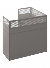 MDF Single Seat Office Desk Grey 120x140x110centimeter
