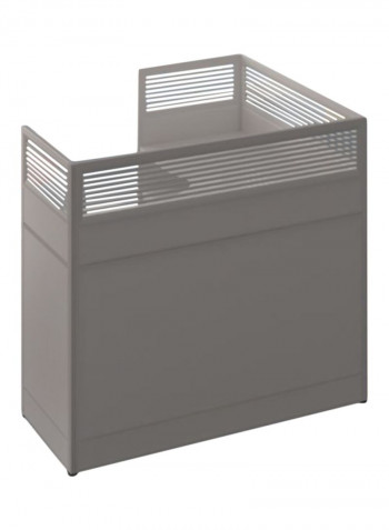 MDF Single Seat Office Desk Grey 120x140x110centimeter