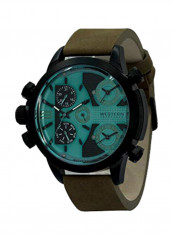 Men's Tecnohaus Series Leather Chronograph Watch