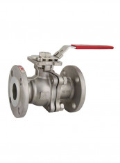 Stainless Steel Flanged End Ball Valve Silver/Red 1.25inch reviews Stainless Steel Flanged End Ball Valve Silver/Red 1.25inch