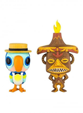 Pack Of 2 Enchanted Tiki Room Pele And Barker Parrot 4x9inch