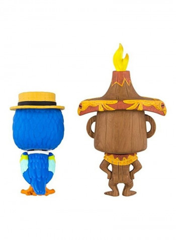 Pack Of 2 Enchanted Tiki Room Pele And Barker Parrot 4x9inch
