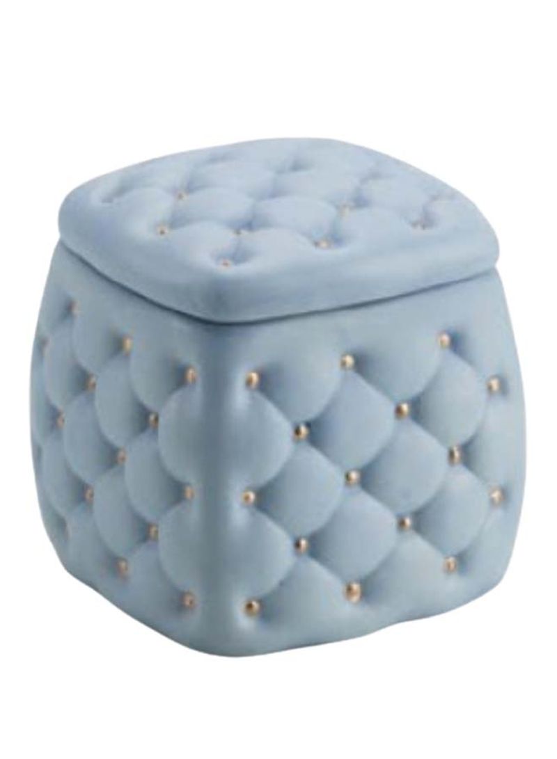 Pouf Scented Candle Baby Blue/Silver 9 x 9cm