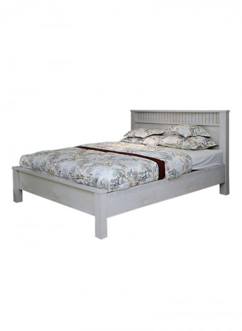 Athenas Double Bed White Wash/Maple 180x200centimeter