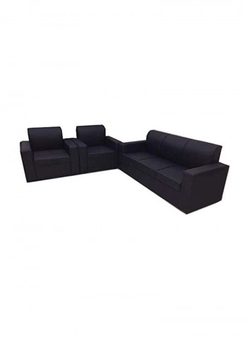 Mab Modern Sectional Sofa Set Black 200x80x94cm
