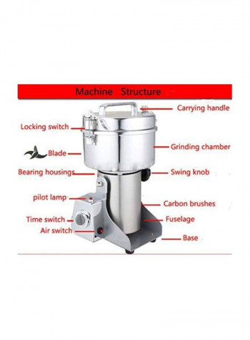 High Speed Multifunction Mill Grinder 4100W 2500A Silver