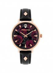 Women's Leather Analog Wrist Watch P 16034MSR-02