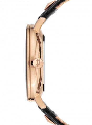 Women's Leather Analog Wrist Watch P 16034MSR-02