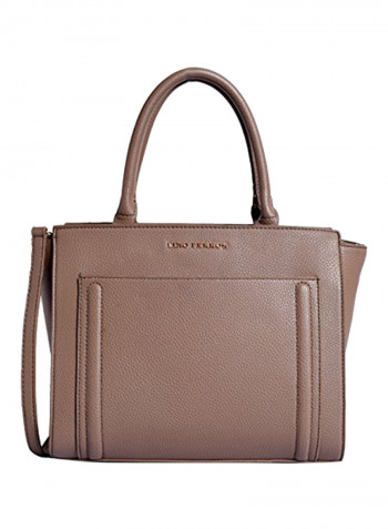 Polyester Blend Handbag LWHB02149BEIGE Brown