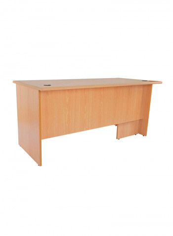 Office Desk With Fixed Drawers Beige 160x75x74centimeter