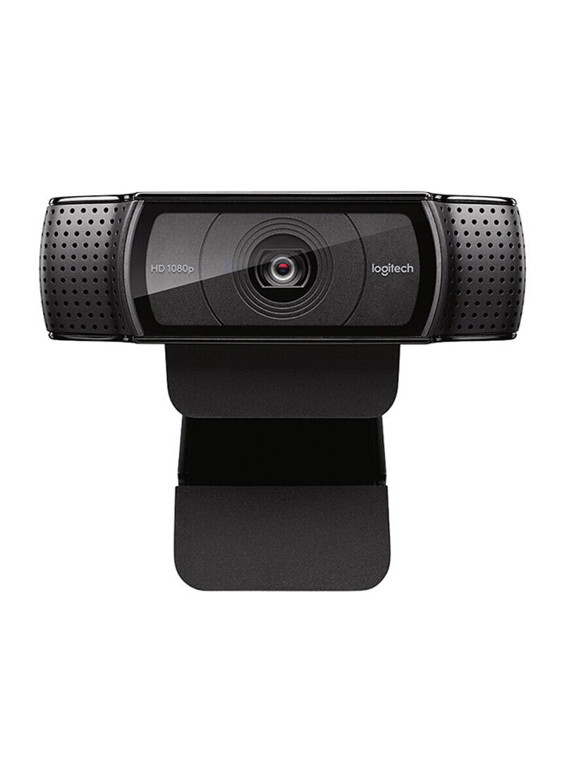 1080P HD USB Wired Webcam Black