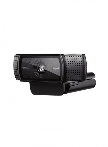 1080P HD USB Wired Webcam Black