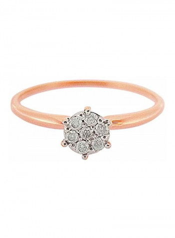 18 Karat Gold Genuine Diamonds Solitaire Ring