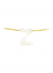 18 Karat Gold Z Letter Mother Of Pearl Jewellery Set