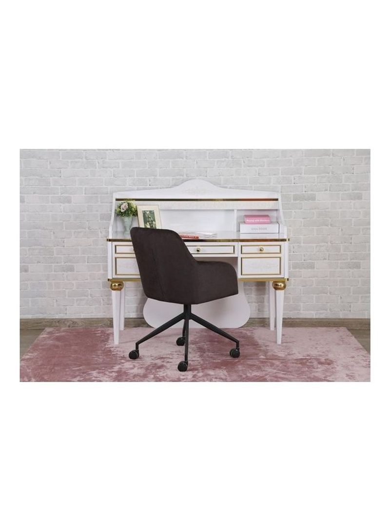 Brandford Study Desk White/Gold 59x105x127cm
