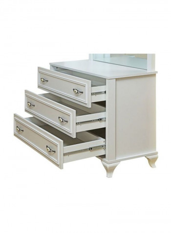 Fetrazom Dresser With Mirror White 111x44x153centimeter