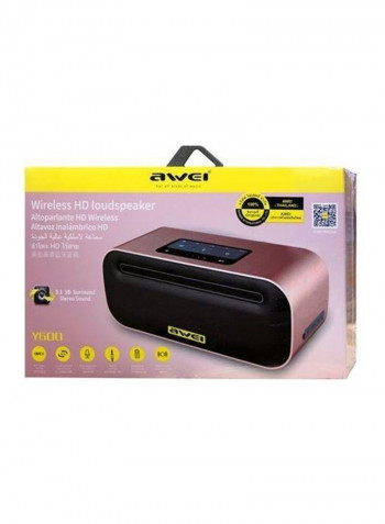 Portable Mini Bluetooth Speaker Pink/Black