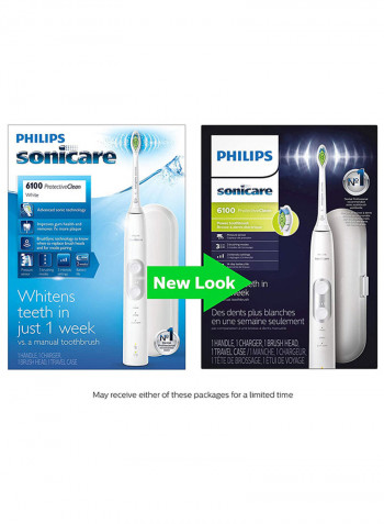 Sonicare Protectiveclean 6100 Rechargeable Electric Toothbrush, Hx6877/21 White