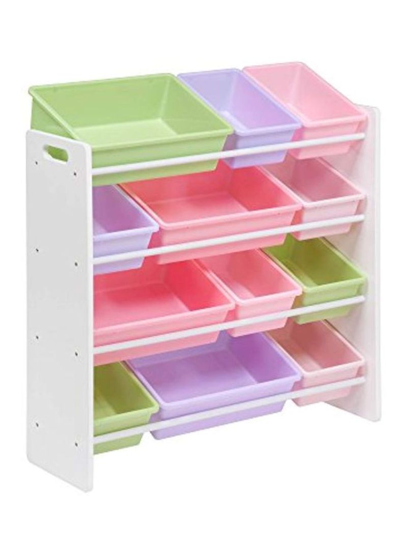 Toy Storage Organizer With Bins And Pastel