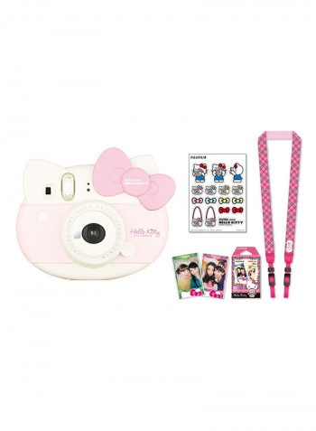 Instax Mini Hello Kitty Instant Camera With Shoulder Strap, 1 Film And Stickers