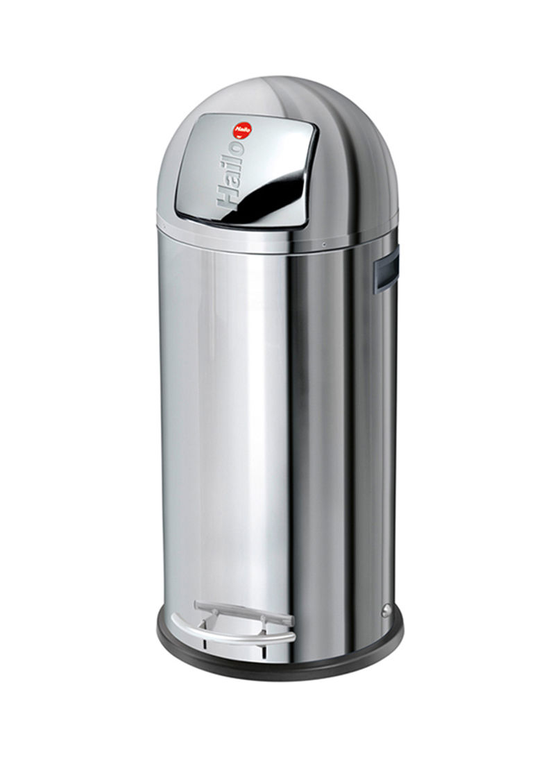 Kick Maxxx Spacious Pedal Waste Bin With Push Flap  - HLO-0850-069 Stainless/Steel 36L