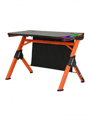 Gaming Table Desk Black/Orange 110x75x60cm