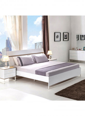 Travis Queen Bed White 150x200cm