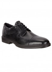 Lisbon Cap Toe Tie Lace-Up Shoes أسود