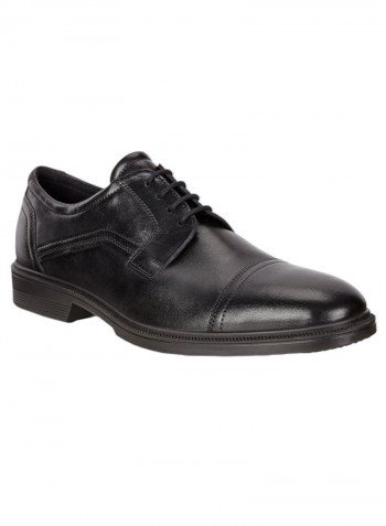 Lisbon Cap Toe Tie Lace-Up Shoes أسود