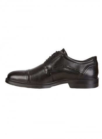 Lisbon Cap Toe Tie Lace-Up Shoes أسود