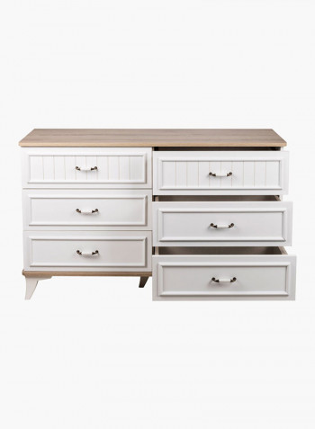 6-Drawers Master Dresser Multicolour 136 x 84 x 41centimeter